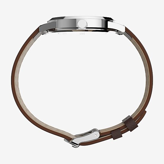 Timex Mens Brown Leather Strap Watch Tw2y67500jt
