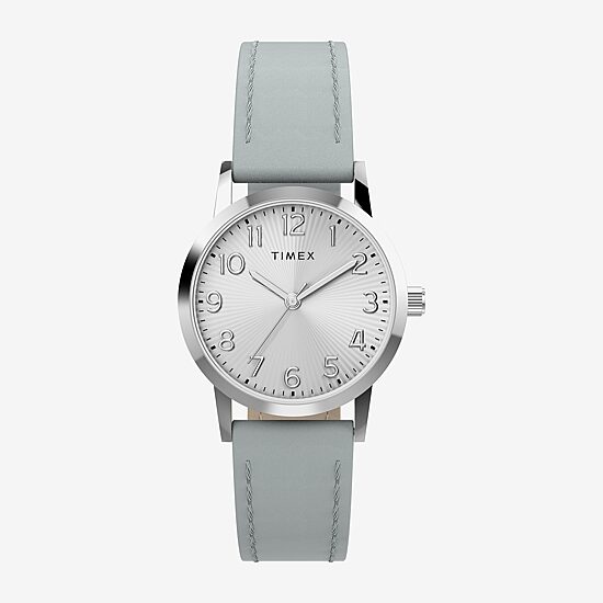 Timex Womens Blue Leather Strap Watch Tw2y67100jt