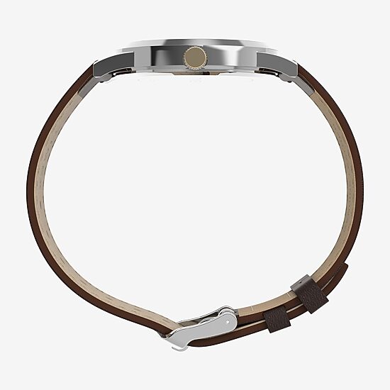 Timex Mens Brown Leather Strap Watch Tw2y67600jt