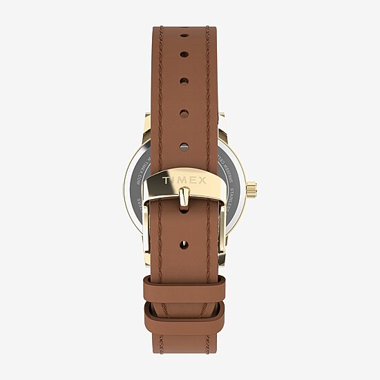 Timex Womens Brown Leather Strap Watch Tw2y72700jt