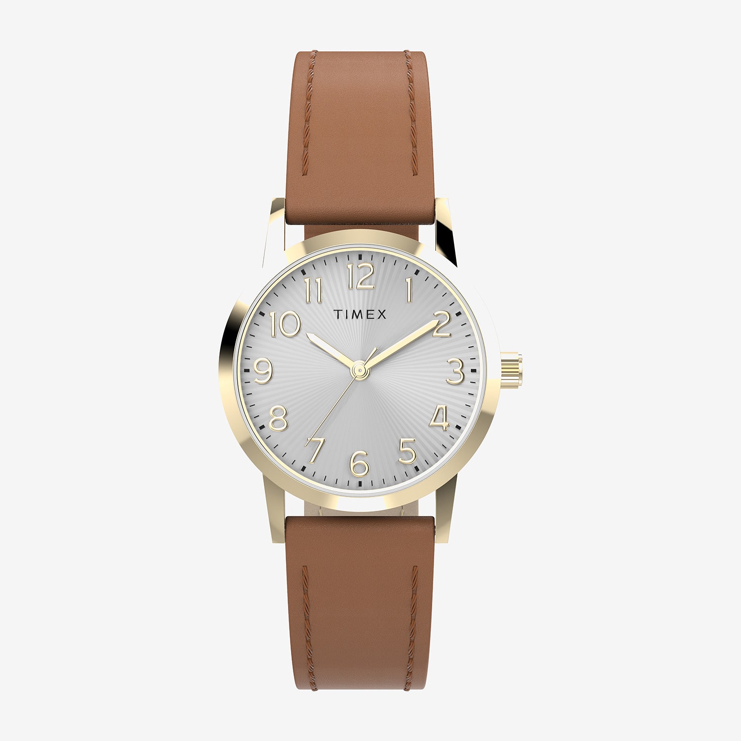 Timex Womens Brown Leather Strap Watch Tw2y72700jt