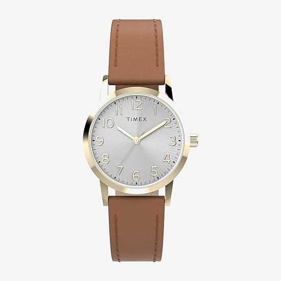 Timex Womens Brown Leather Strap Watch Tw2y72700jt