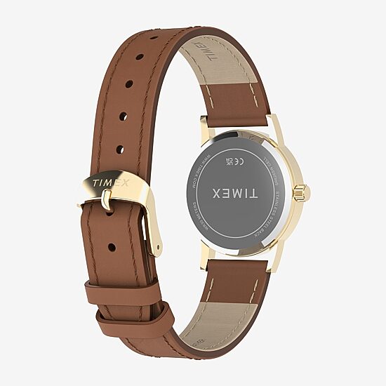 Timex Womens Brown Leather Strap Watch Tw2y72700jt