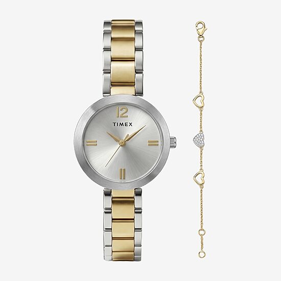 Timex Womens Two Tone Watch Boxed Set Twg068200ji
