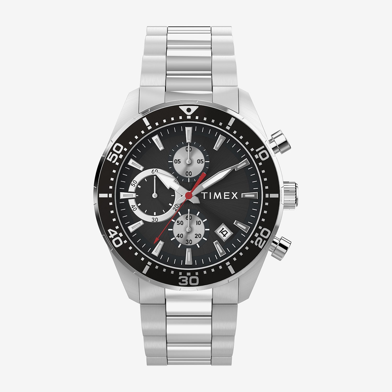 Timex Mens Silver Tone Stainless Steel Bracelet Watch Tw2y56900vq