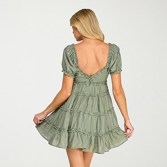 Trixxi Womens Juniors Sweetheart Neck Sleeveless Babydoll Dress