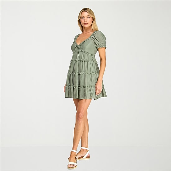 Trixxi Womens Juniors Sweetheart Neck Sleeveless Babydoll Dress
