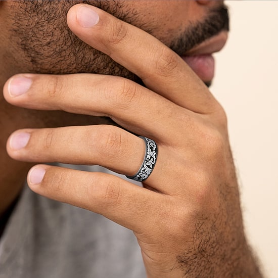 Mens 7MM Tungsten Wedding Band