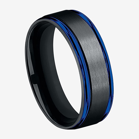 Mens 7MM Cobalt Wedding Band