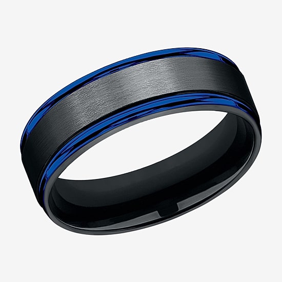 Mens 7MM Cobalt Wedding Band