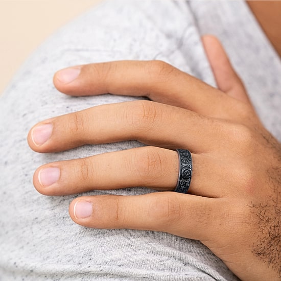 Mens 7MM Tungsten Wedding Band