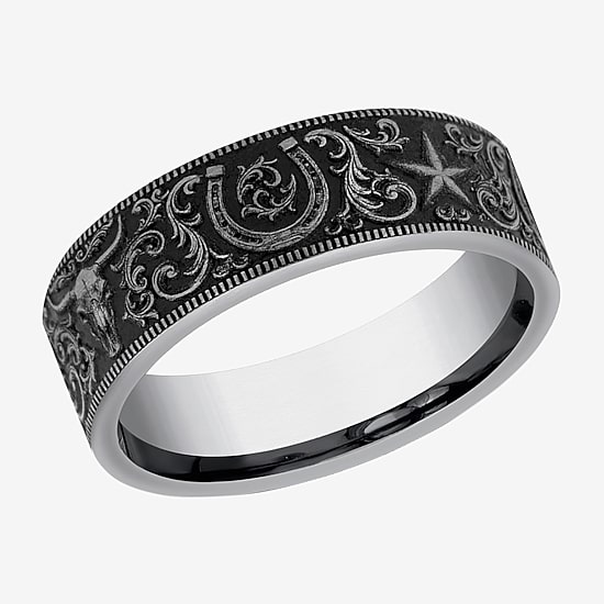 Mens 7MM Tungsten Wedding Band