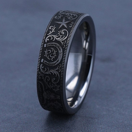 Mens 7MM Tungsten Wedding Band