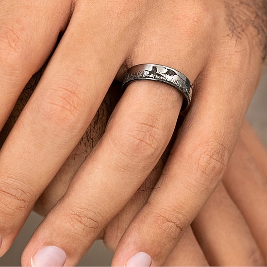 Mens 6.5MM Titanium Wedding Band