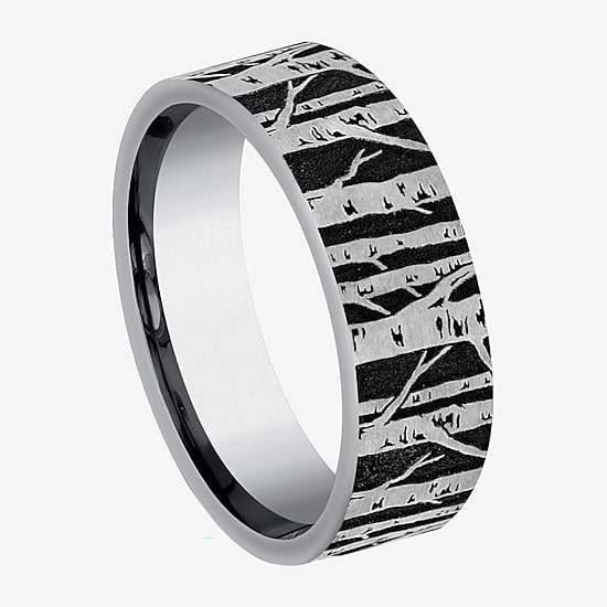 Mens 7MM Tungsten Wedding Band