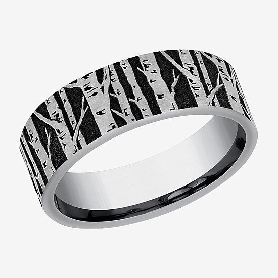 Mens 7MM Tungsten Wedding Band