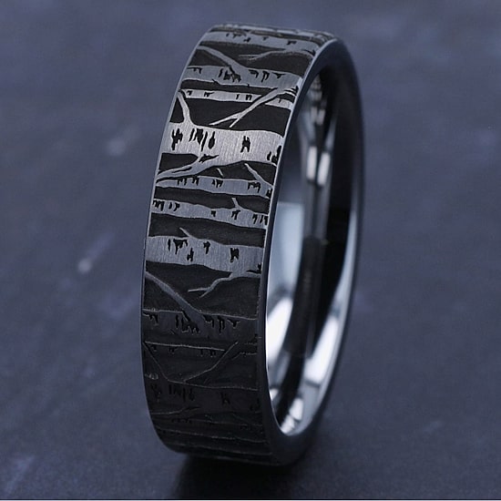 Mens 7MM Tungsten Wedding Band