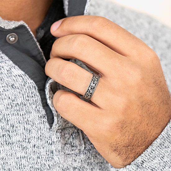 Mens 7MM Tungsten Wedding Band