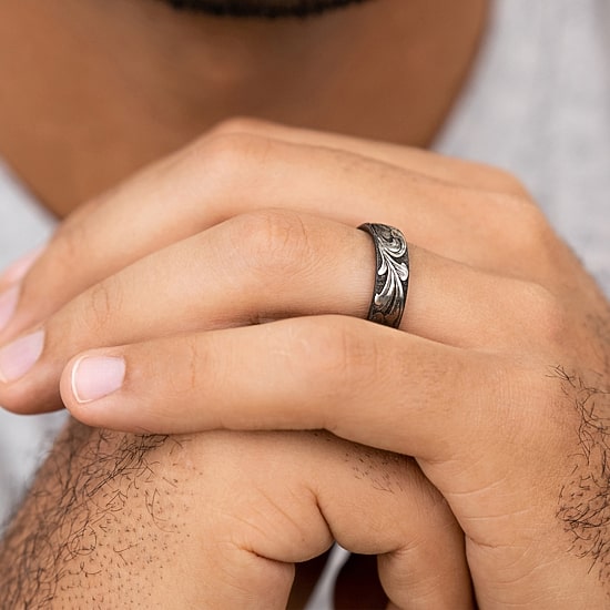 Mens 6.5MM Titanium Wedding Band