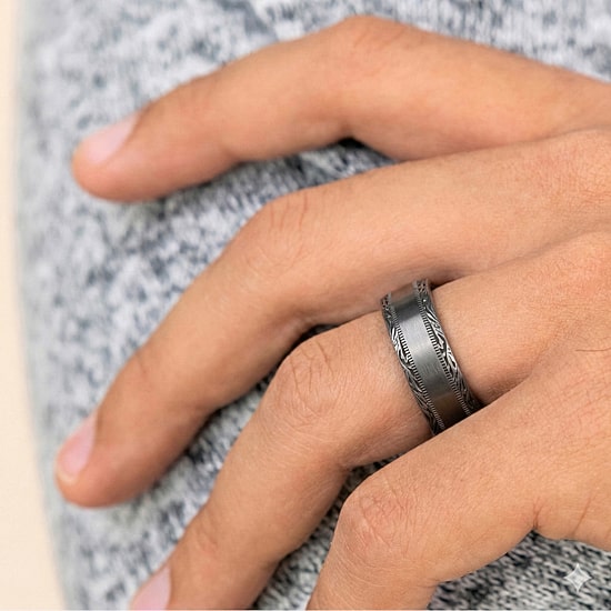 Mens 8MM Tungsten Wedding Band