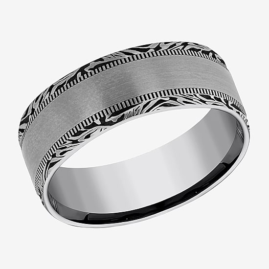 Mens 8MM Tungsten Wedding Band