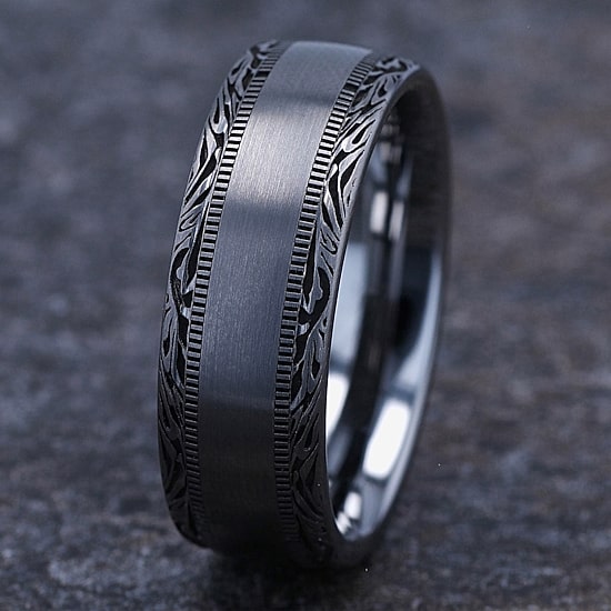 Mens 8MM Tungsten Wedding Band