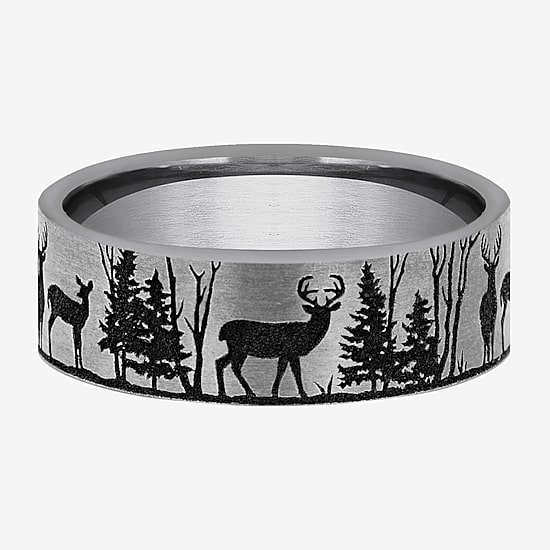 Mens 7MM Tungsten Wedding Band