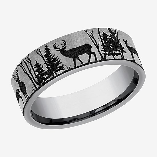 Mens 7MM Tungsten Wedding Band