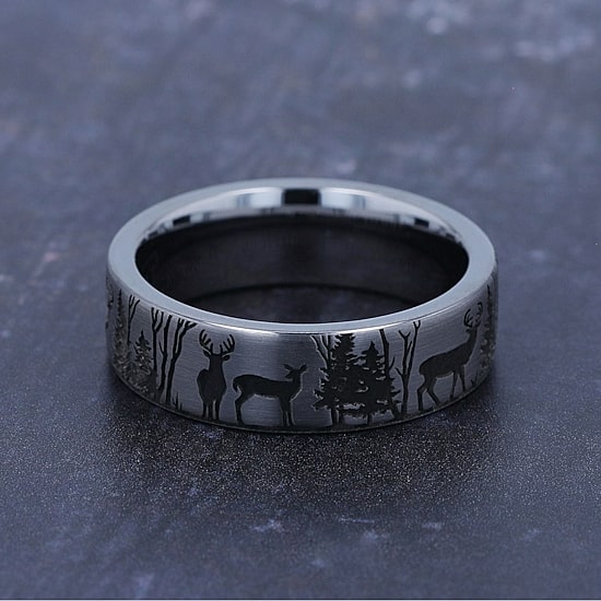 Mens 7MM Tungsten Wedding Band