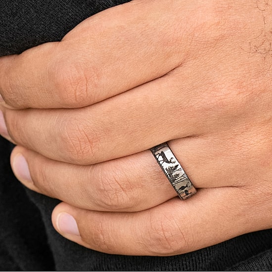 Mens 6.5MM Titanium Wedding Band