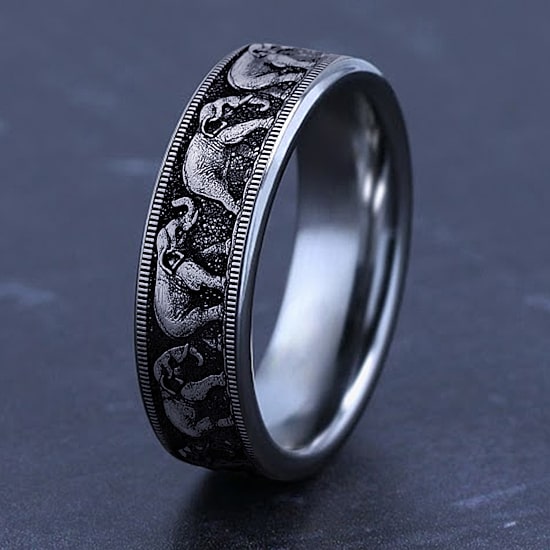 Mens 7MM Tungsten Wedding Band