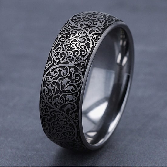 Mens 8MM Tungsten Wedding Band