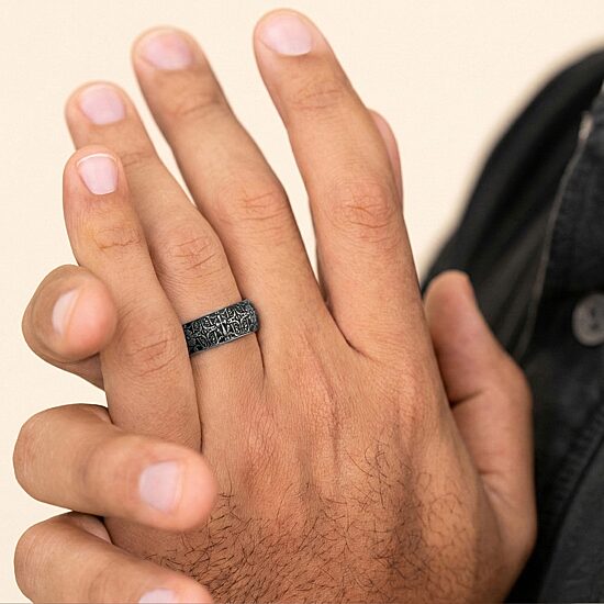Mens 8MM Tungsten Wedding Band