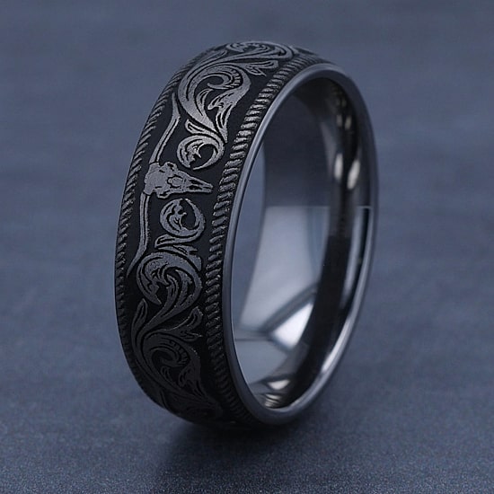 Mens 8MM Tungsten Wedding Band
