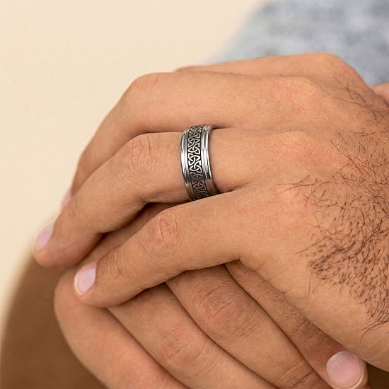 Mens 8MM Tungsten Wedding Band