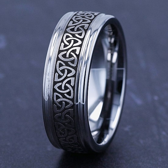 Mens 8MM Tungsten Wedding Band
