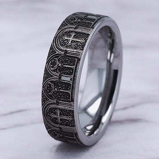 Mens 7MM Tungsten Wedding Band