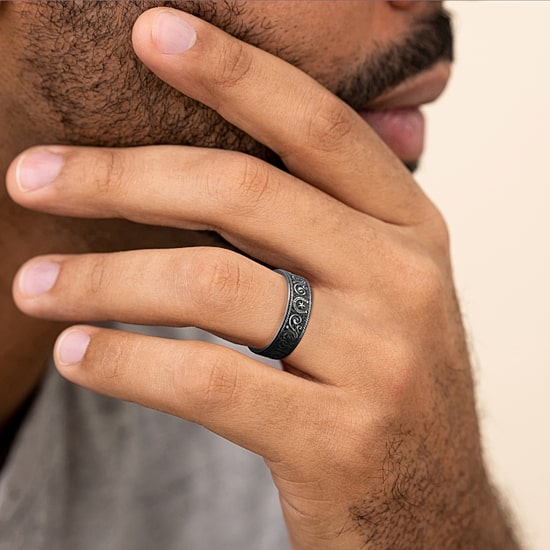 Mens 7MM Tungsten Wedding Band