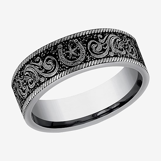 Mens 7MM Tungsten Wedding Band