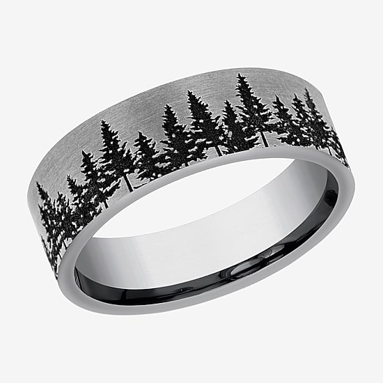 Mens 7MM Tungsten Wedding Band