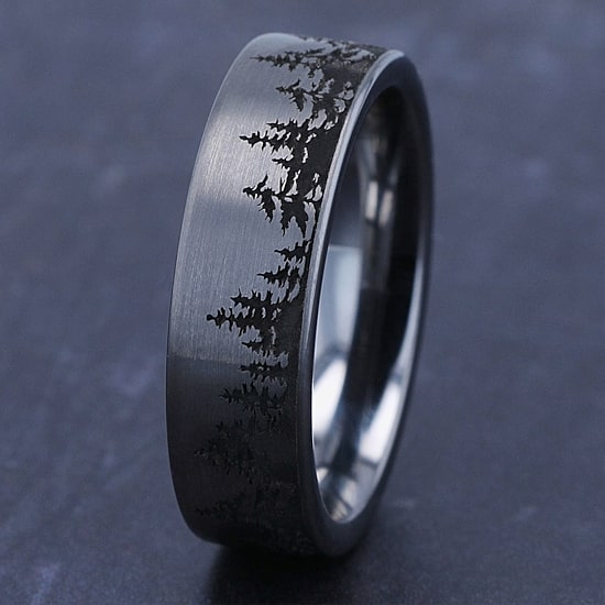 Mens 7MM Tungsten Wedding Band
