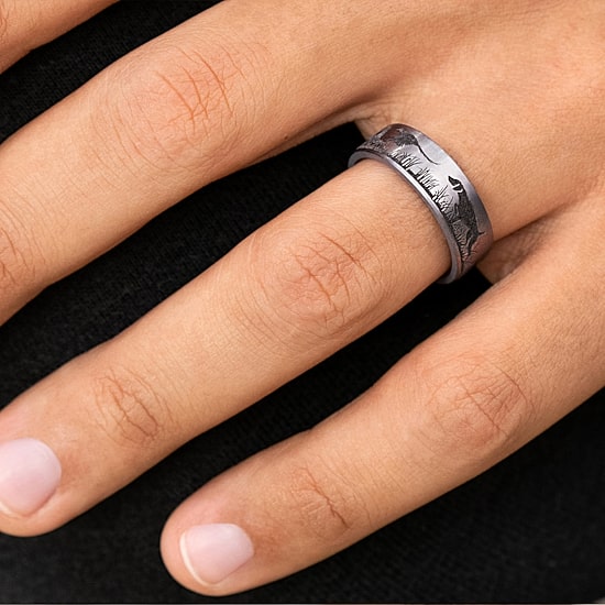 Mens 7MM Tungsten Wedding Band