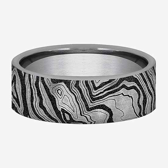 Mens 7MM Tungsten Wedding Band