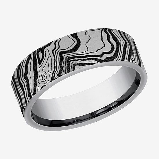 Mens 7MM Tungsten Wedding Band