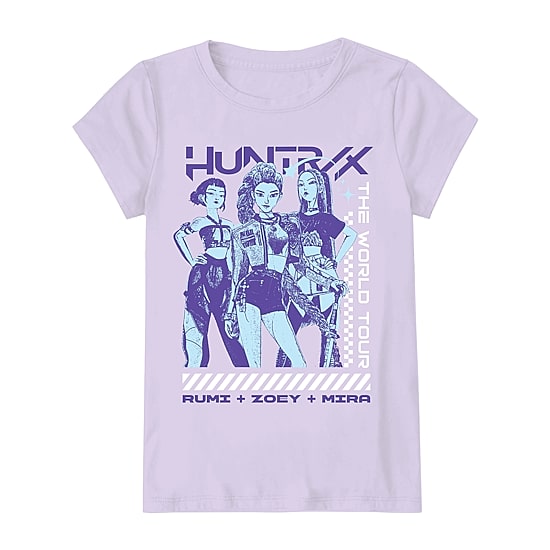 Little & Big Kid Girls Round Neck Short Sleeve Regular Fit KPOP Demon Hunters. Graphic T-Shirt