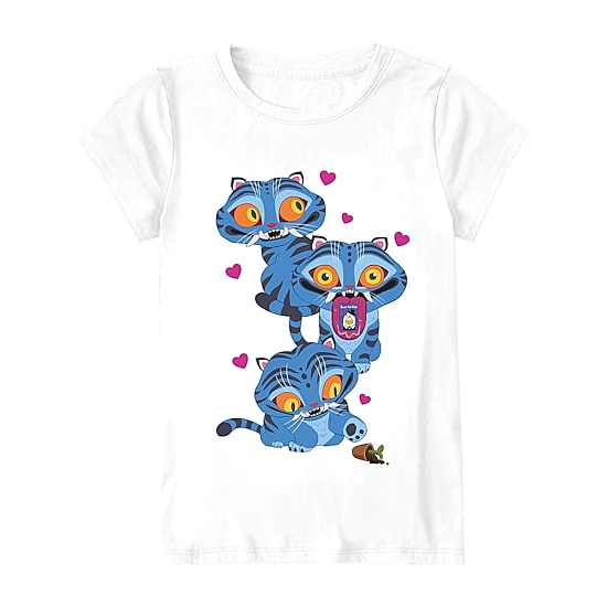 Little & Big Kid Girls Round Neck Short Sleeve Regular Fit KPOP Demon Hunters Graphic T-Shirt