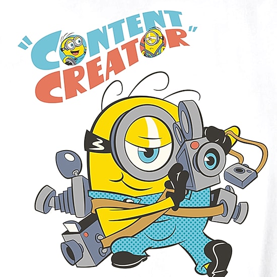 Little & Big Kid Girls Round Neck Short Sleeve Regular Fit Minions Graphic T-Shirt