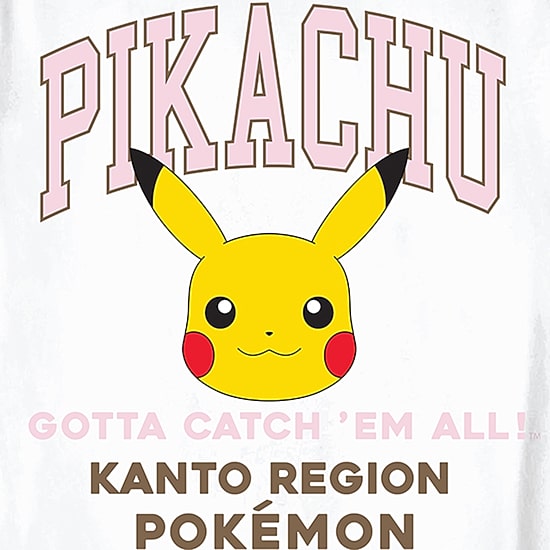 Little & Big Kid Girls Crew Neck Short Sleeve Regular Fit Pokemon Graphic T-Shirt