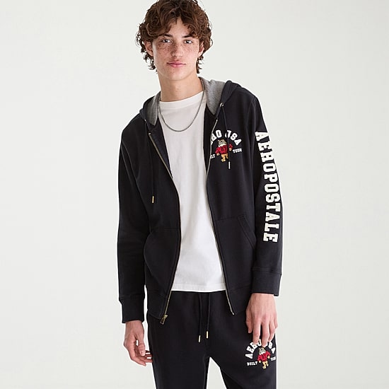 AEROPOSTALE Mens Long Sleeve Fleece Zipper Hoodie