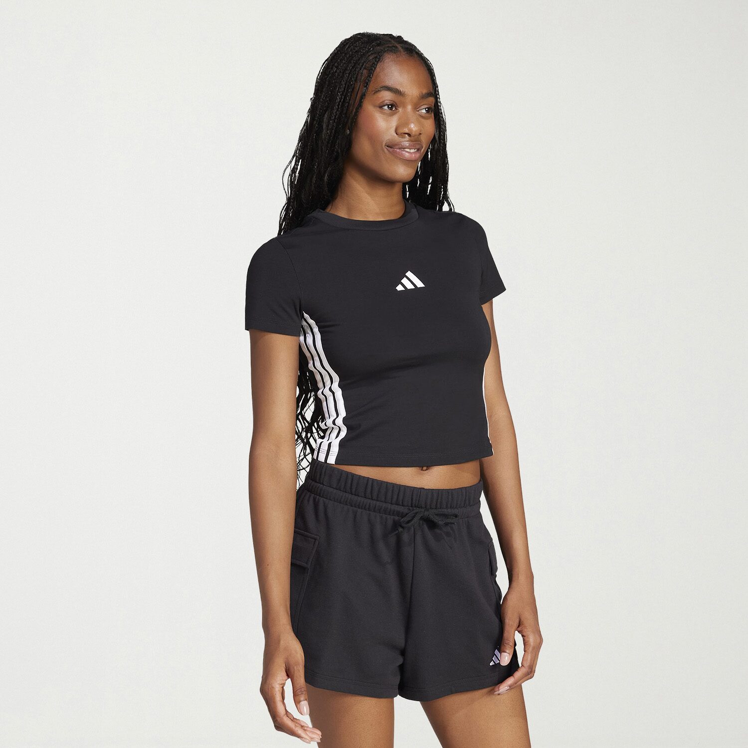 adidas Womens Crew Neck Short Sleeve Active T-Shirt